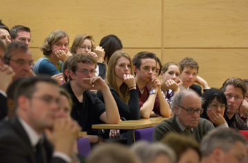Students in a lecture at the Faculty of Law, University of Cambridge